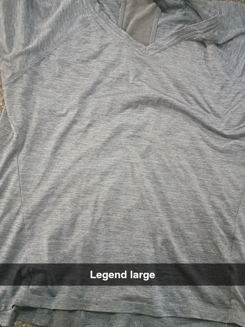 Legend Women's Heather Gray V-Neck Short Sleeve Tee